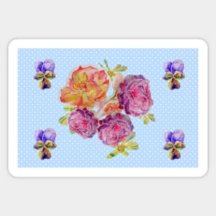 Pink Rose Shabby Chic Painting Sticker